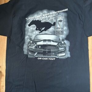 Shelby Black Short Sleeve Tee with Mustang Design Men’s XL